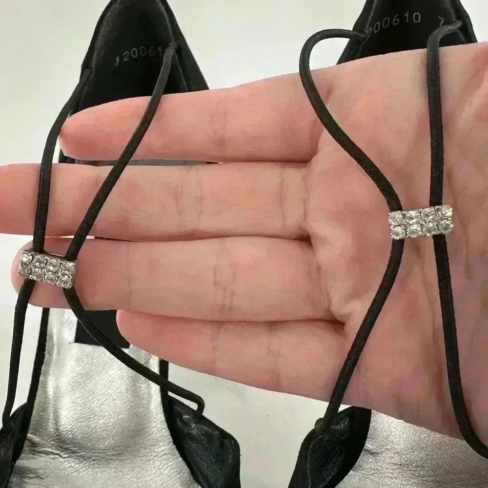 Stuart Weitzman heels 7 black gem mother of the bride formal party holiday